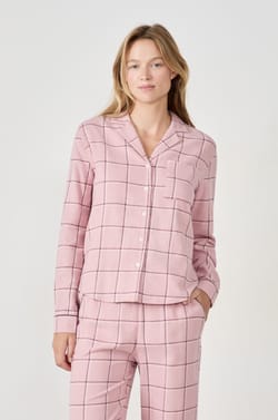 Camisa de pijama a cuadros;${refinementColor}