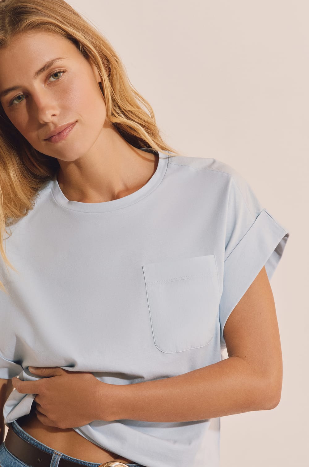 T-shirt manches courtes en coton;${refinementColor}