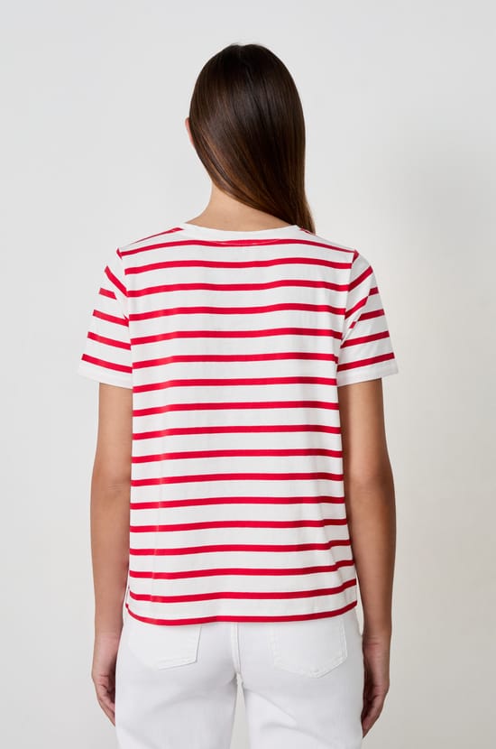T-shirt manches courtes marinière;${refinementColor}