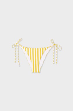 Bas de maillot culotte bikini rayée;${refinementColor}