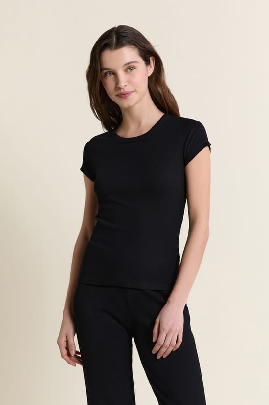 T-shirt de pyjama manches courtes avec coton;${refinementColor}