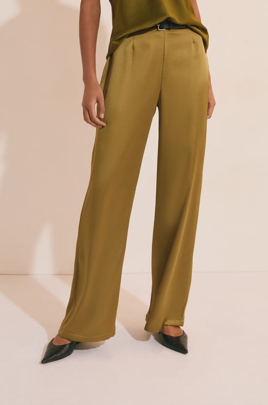 Pantalon droit satin&eacute;;${refinementColor}