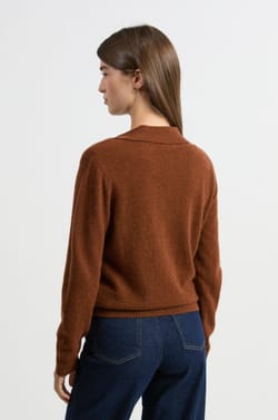 Pull col polo en cachemire;${refinementColor}