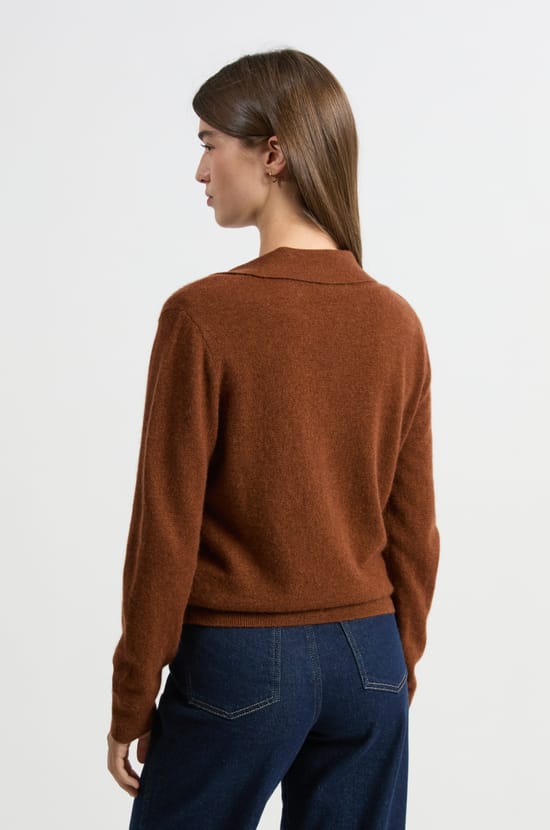 Pull col polo en cachemire;${refinementColor}