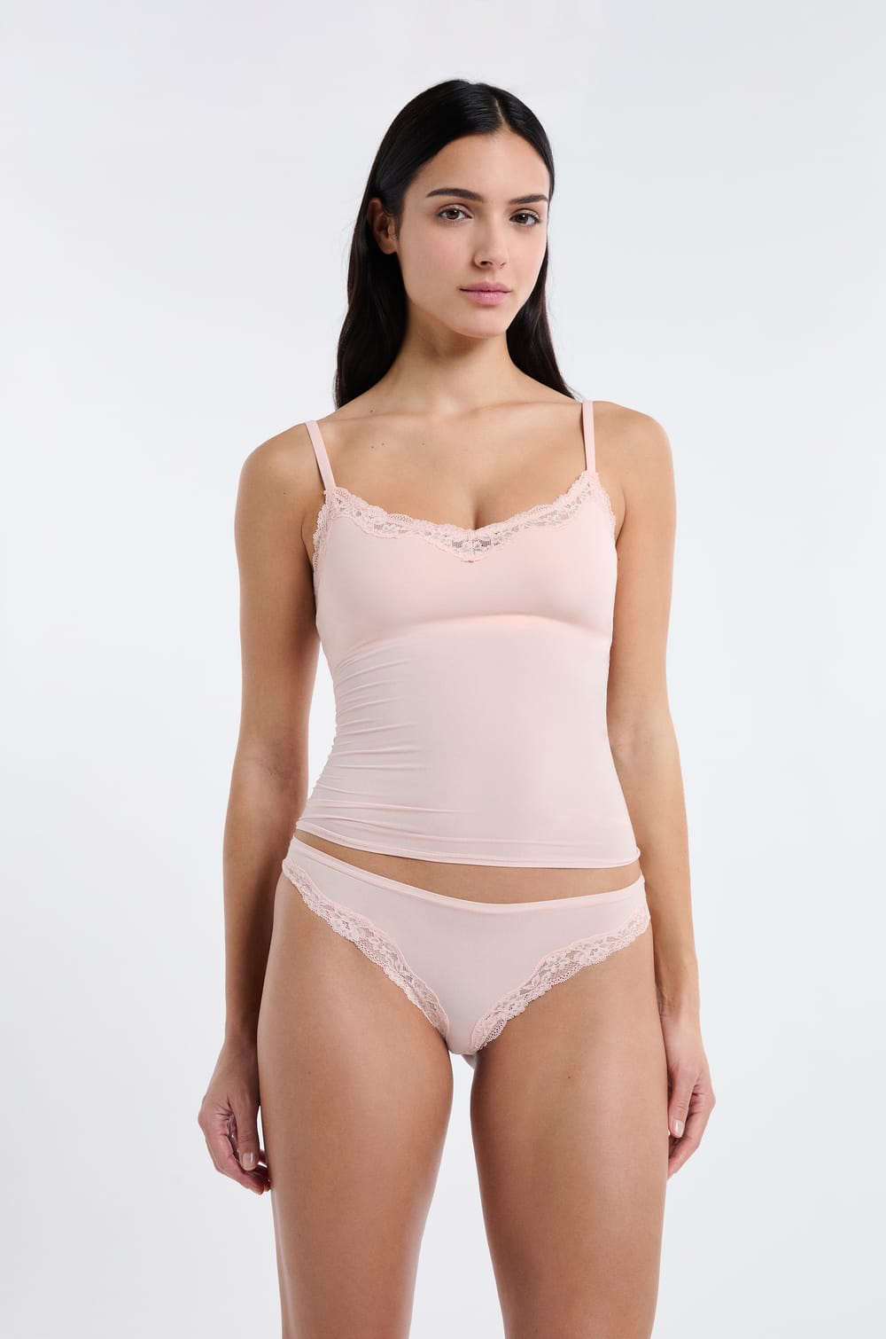 Microfibre and Lace Tanga;${refinementColor}