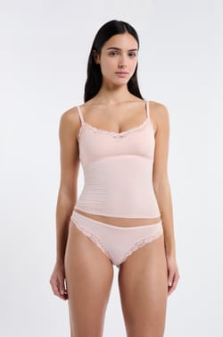 Microfibre and Lace Tanga;${refinementColor}
