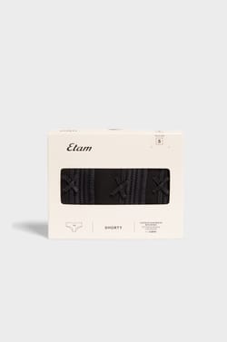 Pack of 3 cotton and lace boyshorts;${refinementColor}