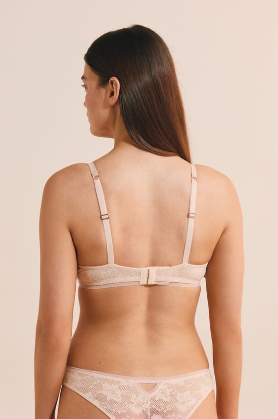 Soutien-gorge coques fines en dentelle;${refinementColor}