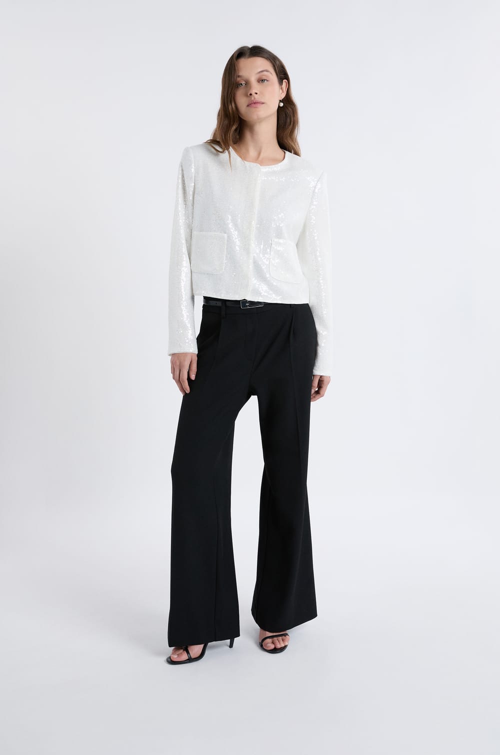 Veste courte &agrave; sequins;${refinementColor}