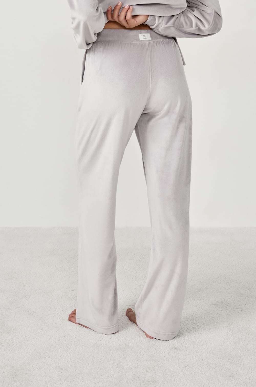 Velvet pyjama trousers;${refinementColor}