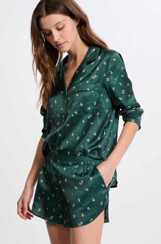 Pyjama 2 pièces à motifs effet satin;${refinementColor}