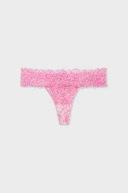 Printed Lace Thong;${refinementColor}