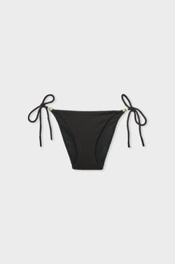 Pearl Detail Side-Tie Bikini Bottom;${refinementColor}