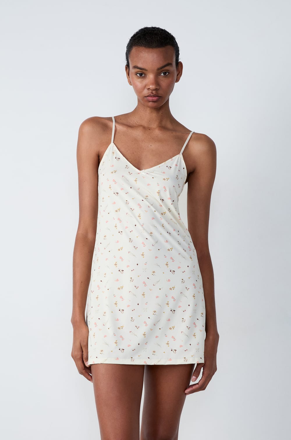 Short Floral Nightdress;${refinementColor}
