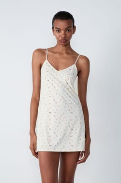 Short Floral Nightdress;${refinementColor}
