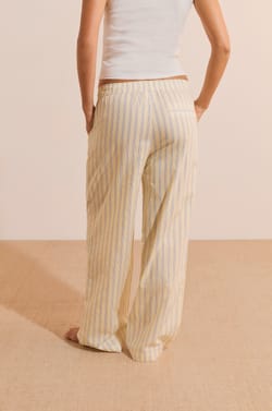 Pantalon de pyjama en coton &agrave; rayures;${refinementColor}