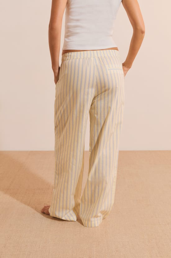 Pantalon de pyjama en coton &agrave; rayures;${refinementColor}