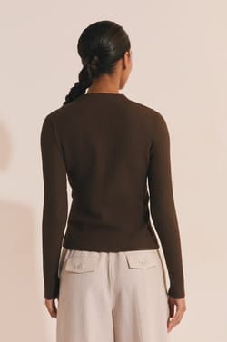 Ribbed Cotton Cardigan;${refinementColor}