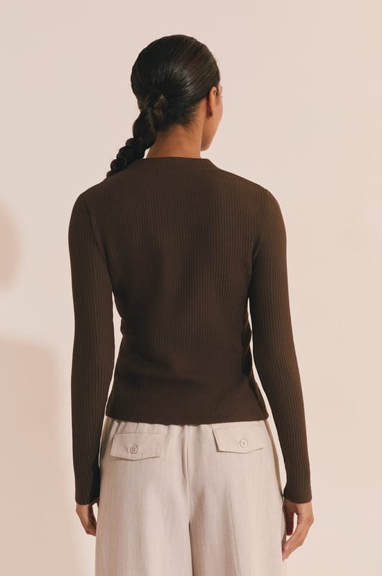 Ribbed Cotton Cardigan;${refinementColor}