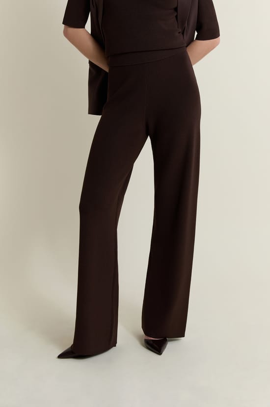 Pantalon large en maille;${refinementColor}