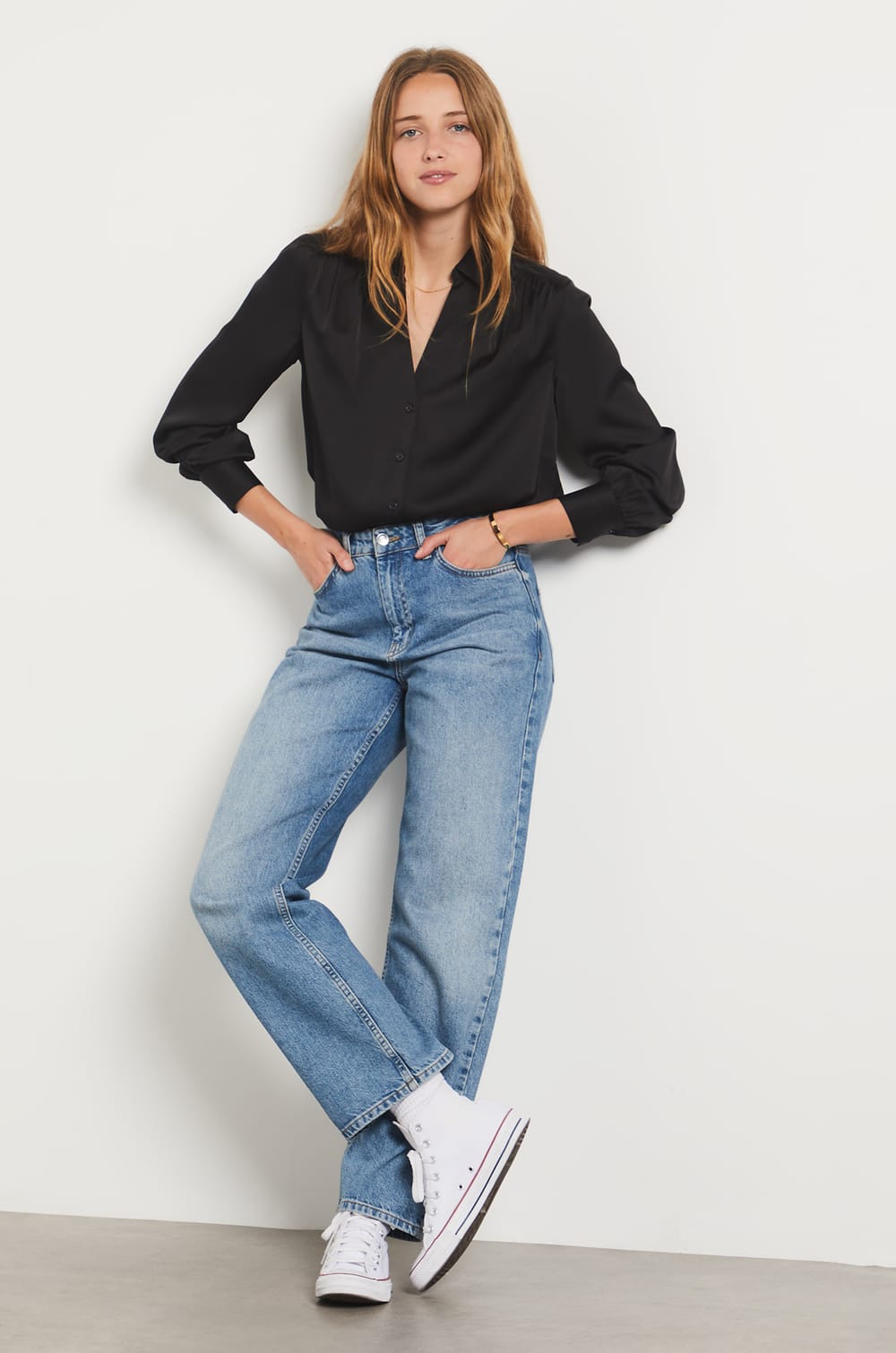 Satin Shirt;${refinementColor}