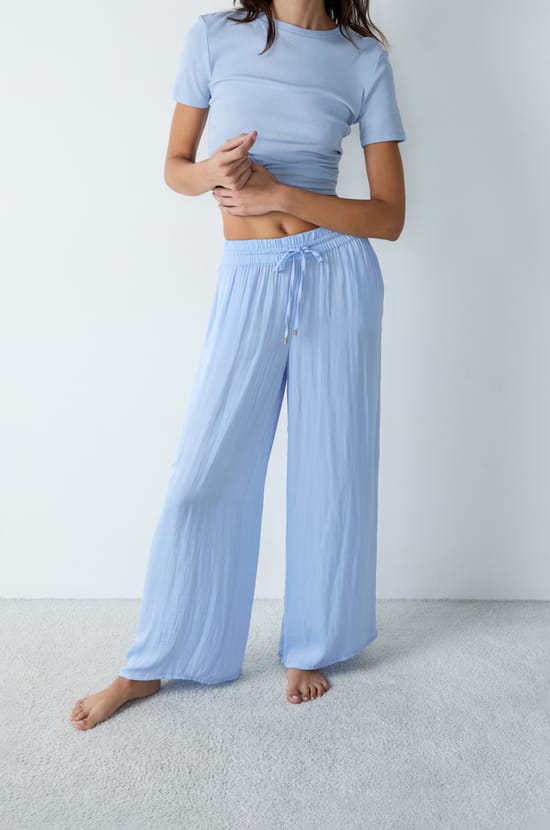 Wide-leg satin trousers;${refinementColor}
