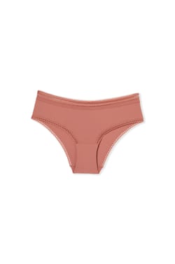 Shorty en microfibre avec d&eacute;tails dentelle;${refinementColor}