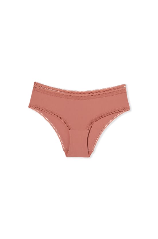 Shorty en microfibre avec d&eacute;tails dentelle;${refinementColor}