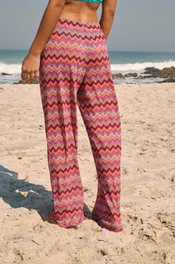 Pantalon fluide &agrave; motifs;${refinementColor}