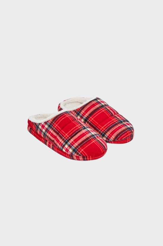 Patterned Mule Slippers;${refinementColor}