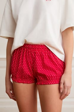 Polka Dot Bloomer Shorts With Cotton;${refinementColor}