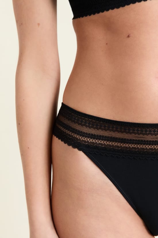 Lace and Microfibre Briefs;${refinementColor}