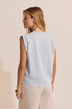 T-shirt sans manches en coton;${refinementColor}