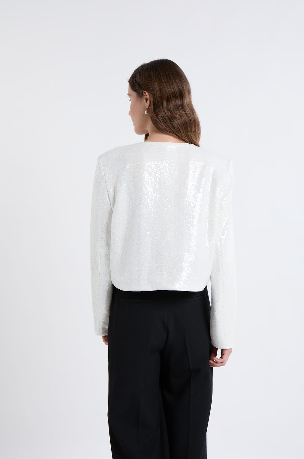 Veste courte à sequins;${refinementColor}