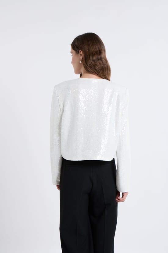 Veste courte à sequins;${refinementColor}