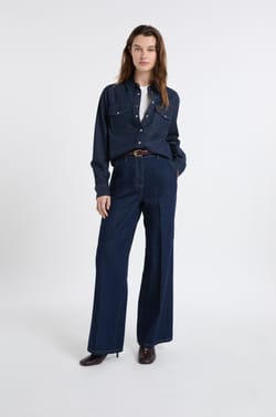 Wide cotton jeans;${refinementColor}