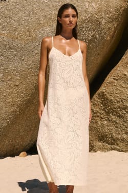 Robe longue dos nu avec coton;${refinementColor}