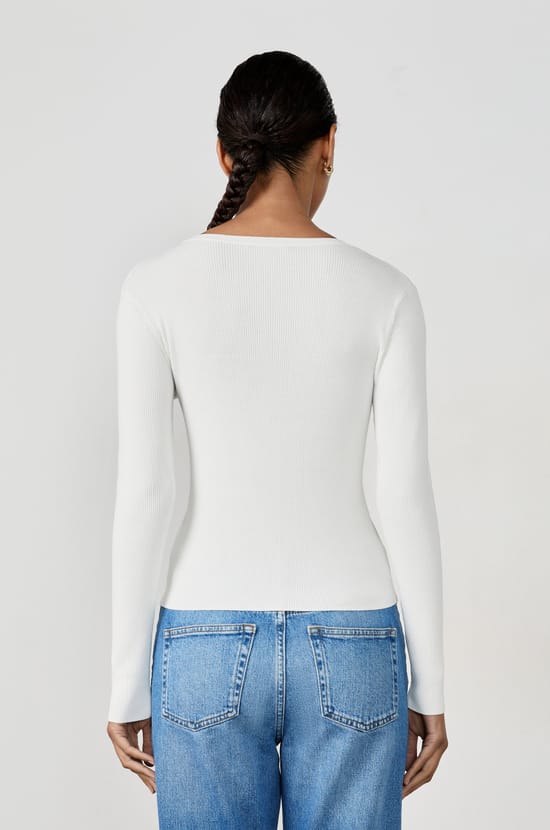 Gilet manches longues en maille fine;${refinementColor}
