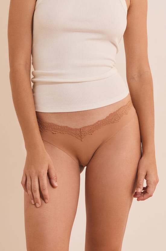 Culotte avec d&eacute;tail dentelle;${refinementColor}