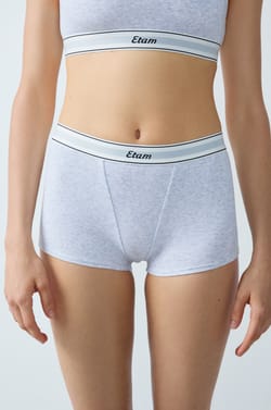 Szorty boyleg z prążkowanej bawełny;${refinementColor}