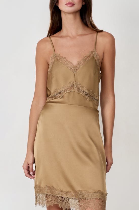 Jupe midi avec dentelle;${refinementColor}