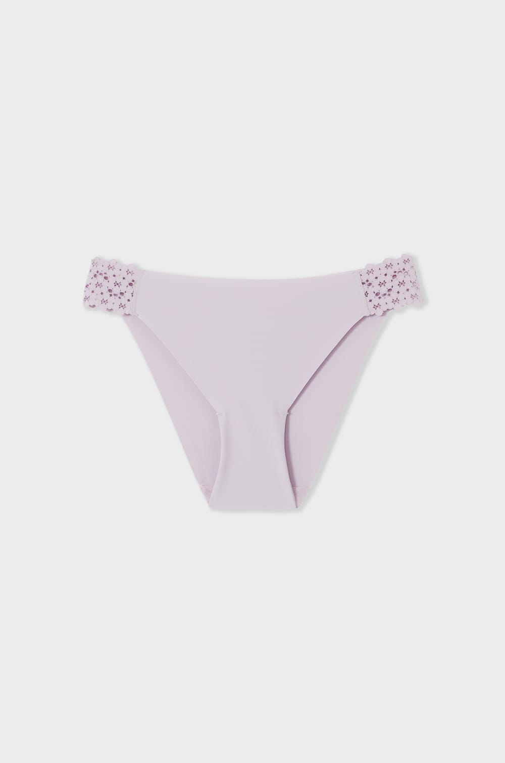 Culotte en microfibre et dentelle;${refinementColor}