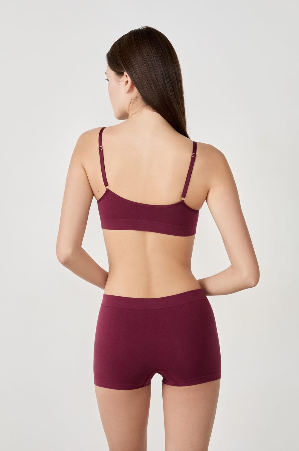Soutien-gorge brassière sans coutures en coton biologique;${refinementColor}