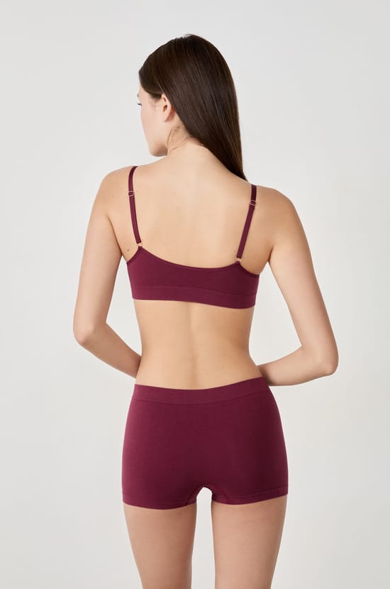 Optimal comfort cotton bralette;${refinementColor}