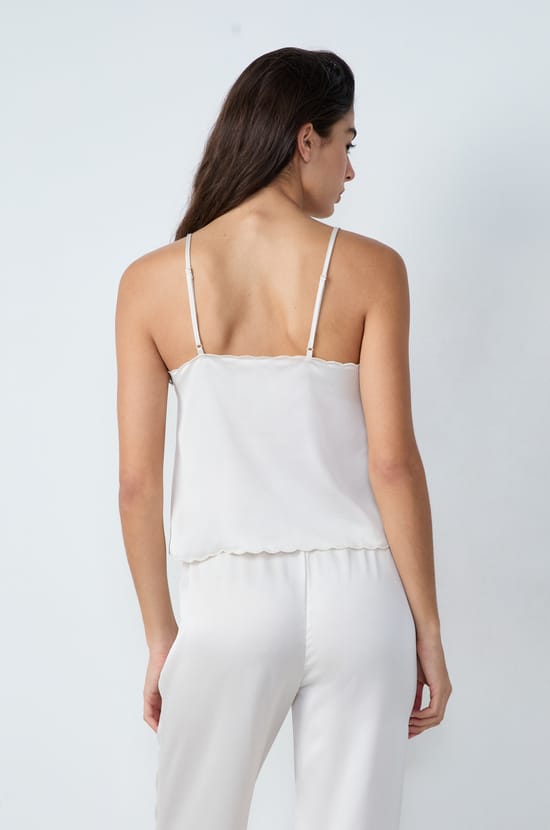 Embroidered Satin Camisole;${refinementColor}