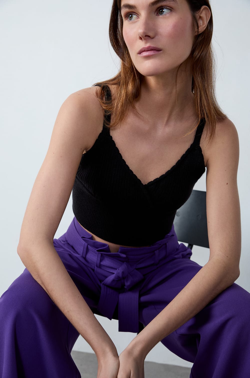 Ribbed Crop Top;${refinementColor}