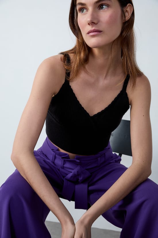 Ribbed Crop Top;${refinementColor}
