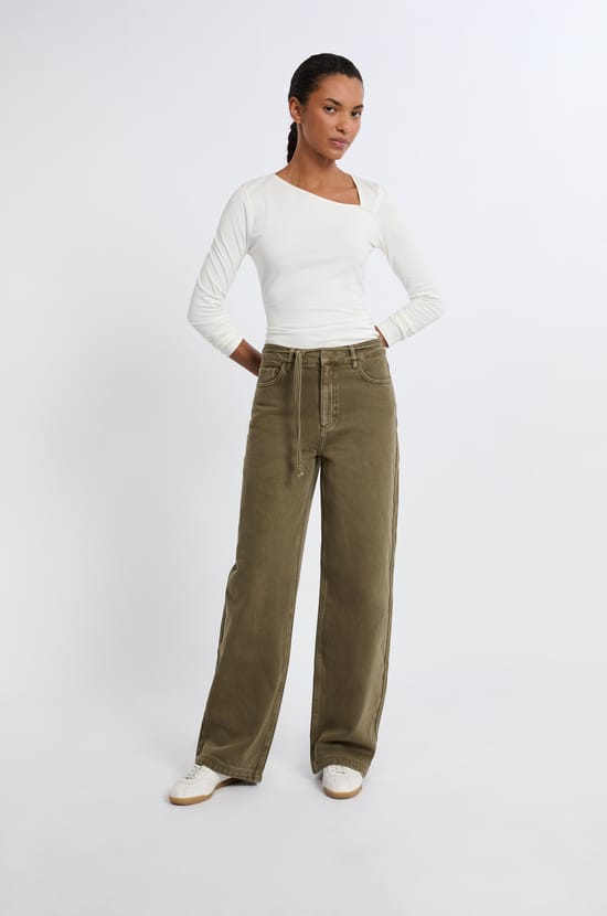 Trousers with Cotton Drawstring;${refinementColor}