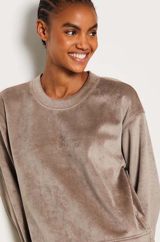 Ribbed Pyjama Sweatshirt;${refinementColor}