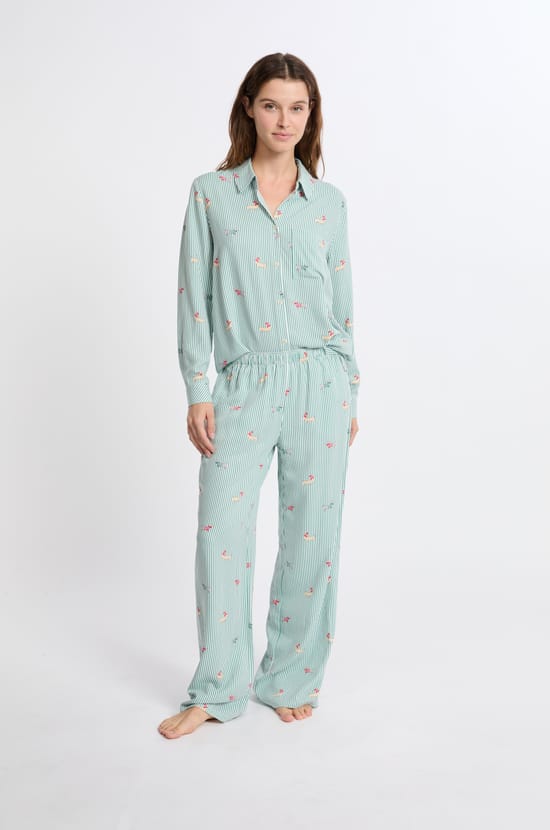 Pantalon de pyjama à motifs;${refinementColor}